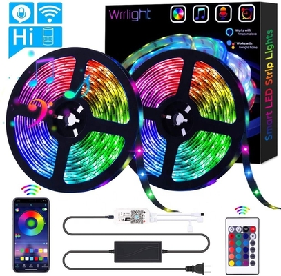 80 CRI 5m 10m 20m Wifi スマート LED ストライプライト アップ リモコン RGB アンビエントライト