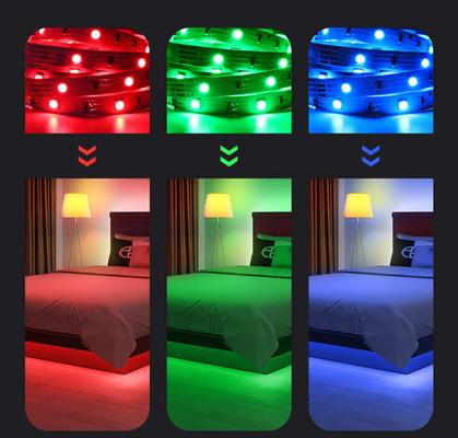 80 CRI 5m 10m 20m Wifi スマート LED ストライプライト アップ リモコン RGB アンビエントライト