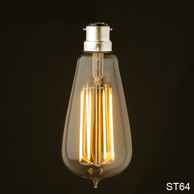 AC電源 ヴィンテージ アンバーグラス ST19 LED 電球 暗調可能 40W 交換 暖かいキャンドル 中間ベース